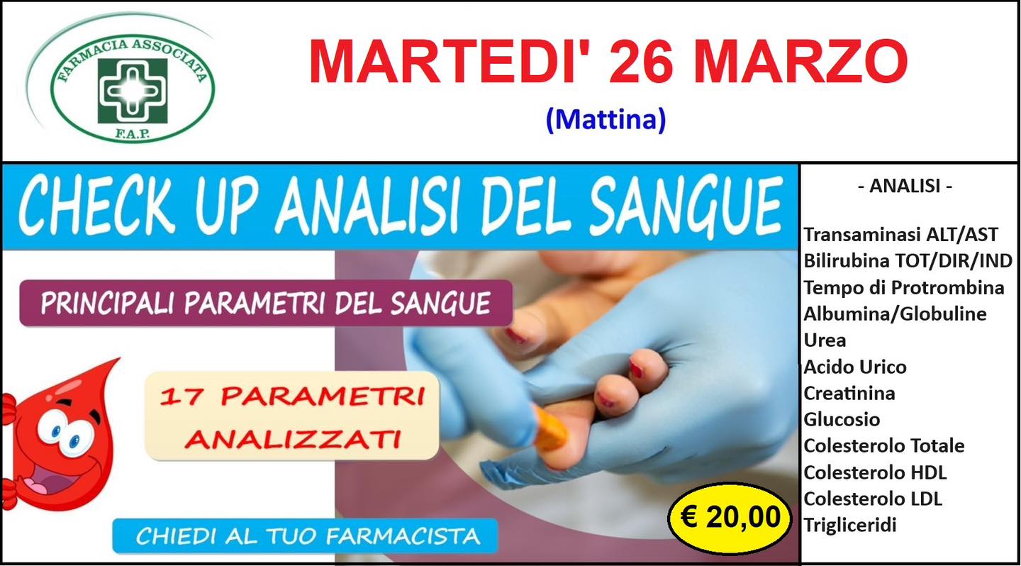 Check up analisi del sangue